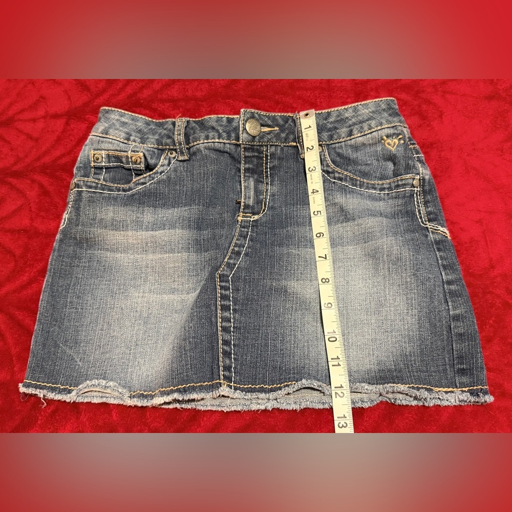 Size 14 Girls Denim Skirt with Attached Shorts Liner See Pictures 4 Measurements